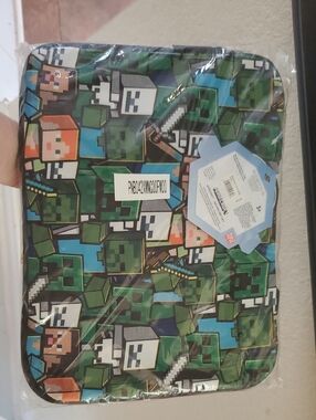 Minecraft Pixel Characters Tablet Sleeve Case - Green Blue Black